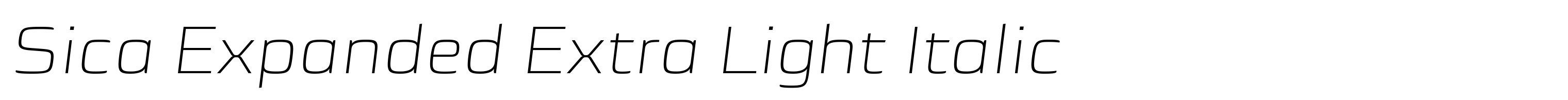 Sica Expanded Extra Light Italic